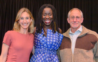 Erin White, with Gratitude Luncheon speaker and end-of-life doula, Alua Arthur, and Dr. John Hausdorff, founding member of the Monterey County Palliative Care Collaborative and medical director of the hospice and palliative care programs at Montage Health.